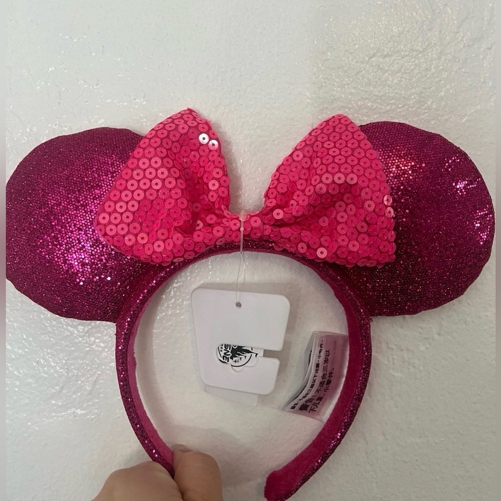 Disney Pink Sequin Minnie Mouse Ears